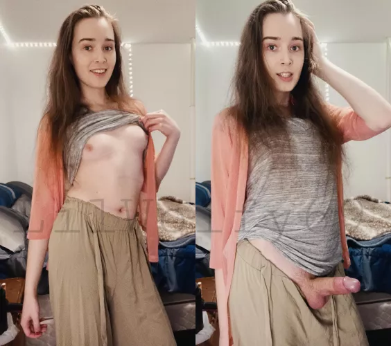 I heard the quickest way to a girl's heart is by sitting on her dick while groping her tits!😍💕 Wanna test it? by Lydiawoolfy69