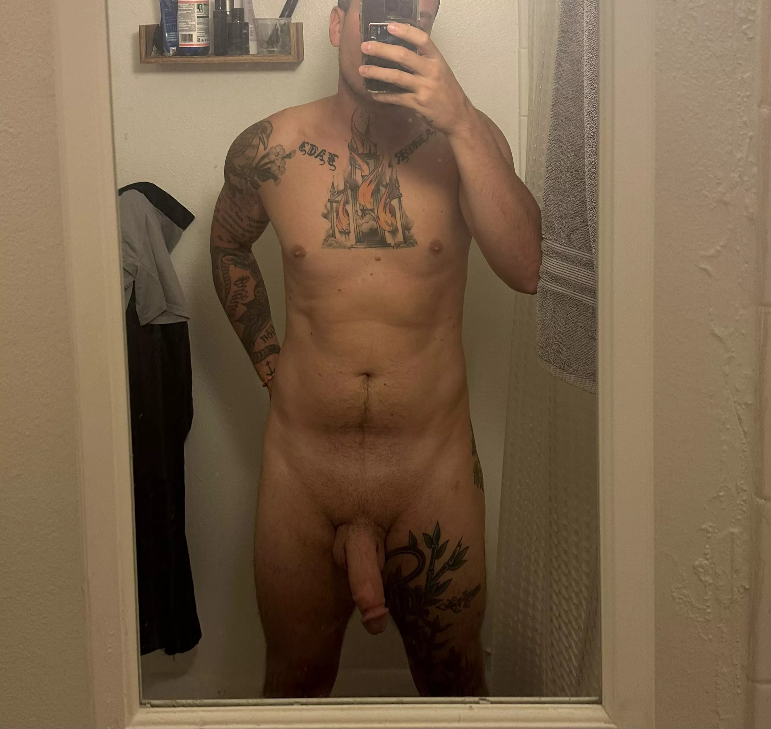 i hope my roommate doesn’t mind me walking out like this after a shower posted by somberantiquities