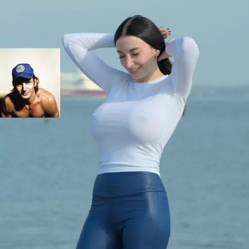 Liam took my cap, I took his shirt. We both love pokies. by pumpedplanets