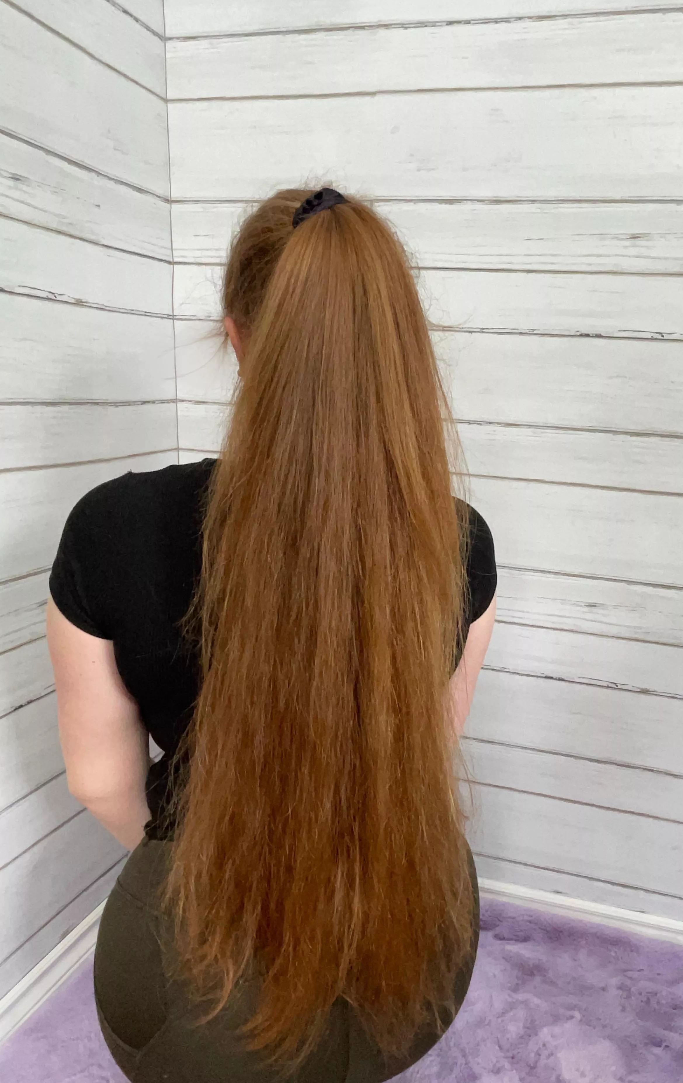 My ponytail is past my butt now 😍 posted by RubyredRapunzel