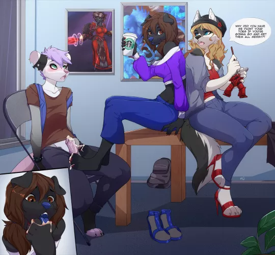 [NSFW] A casual pawjob with friends by Direct_To_VHS