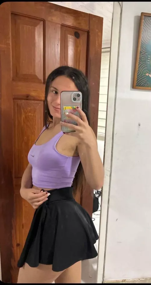 Sports bra and a miniskirt 😉 by TheFloweryDigress