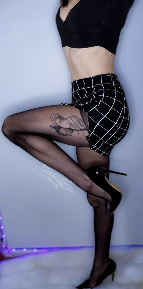 Tight skirt, tight top, always plus tights by forlaughingtime