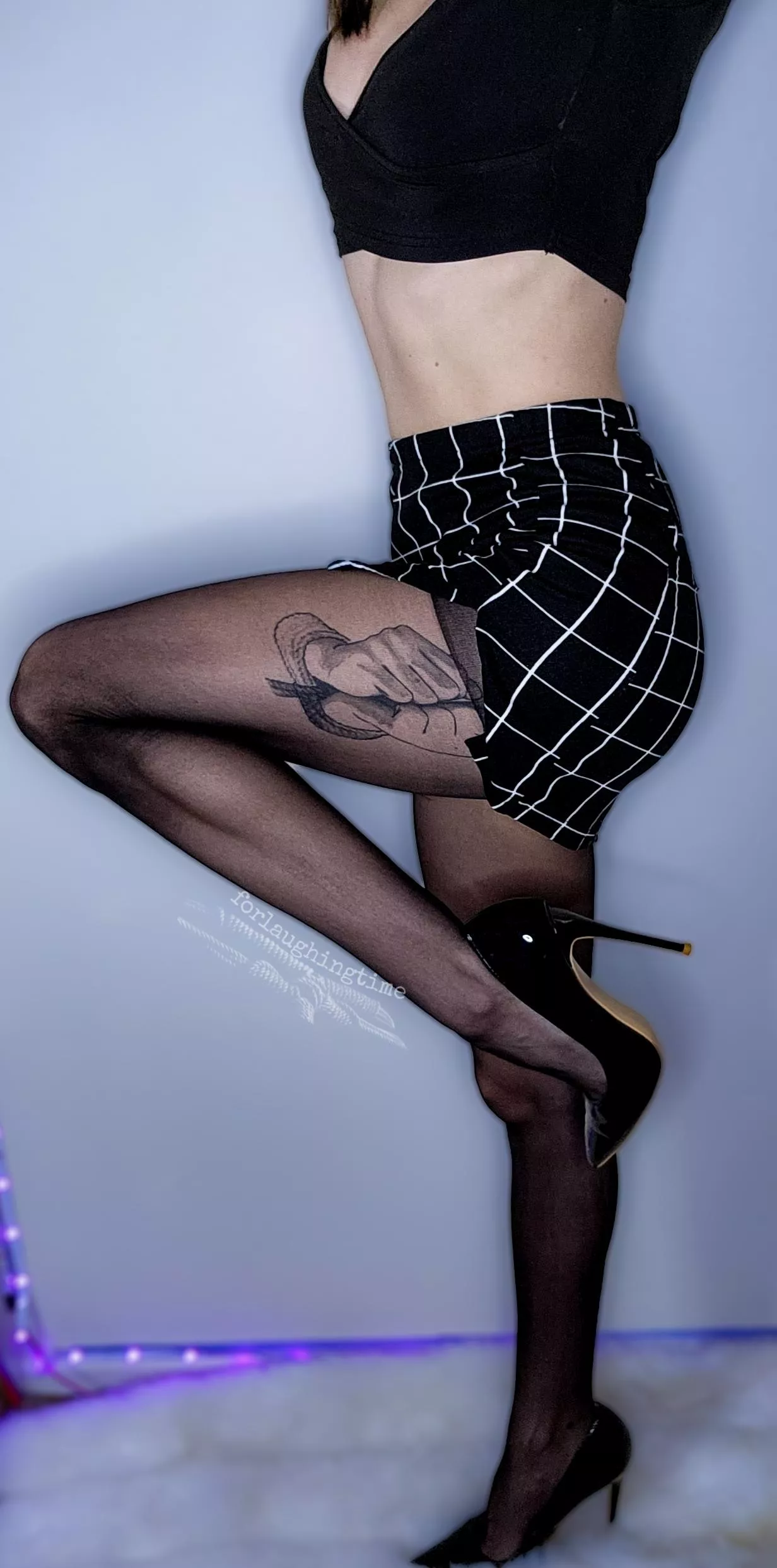 Tight skirt, tight top, always plus tights posted by forlaughingtime