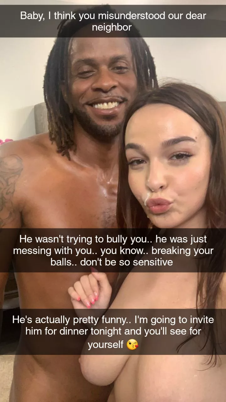 Your wife went to talk to the neighbor after he had bullied you and she found him pretty funny posted by guycaptions