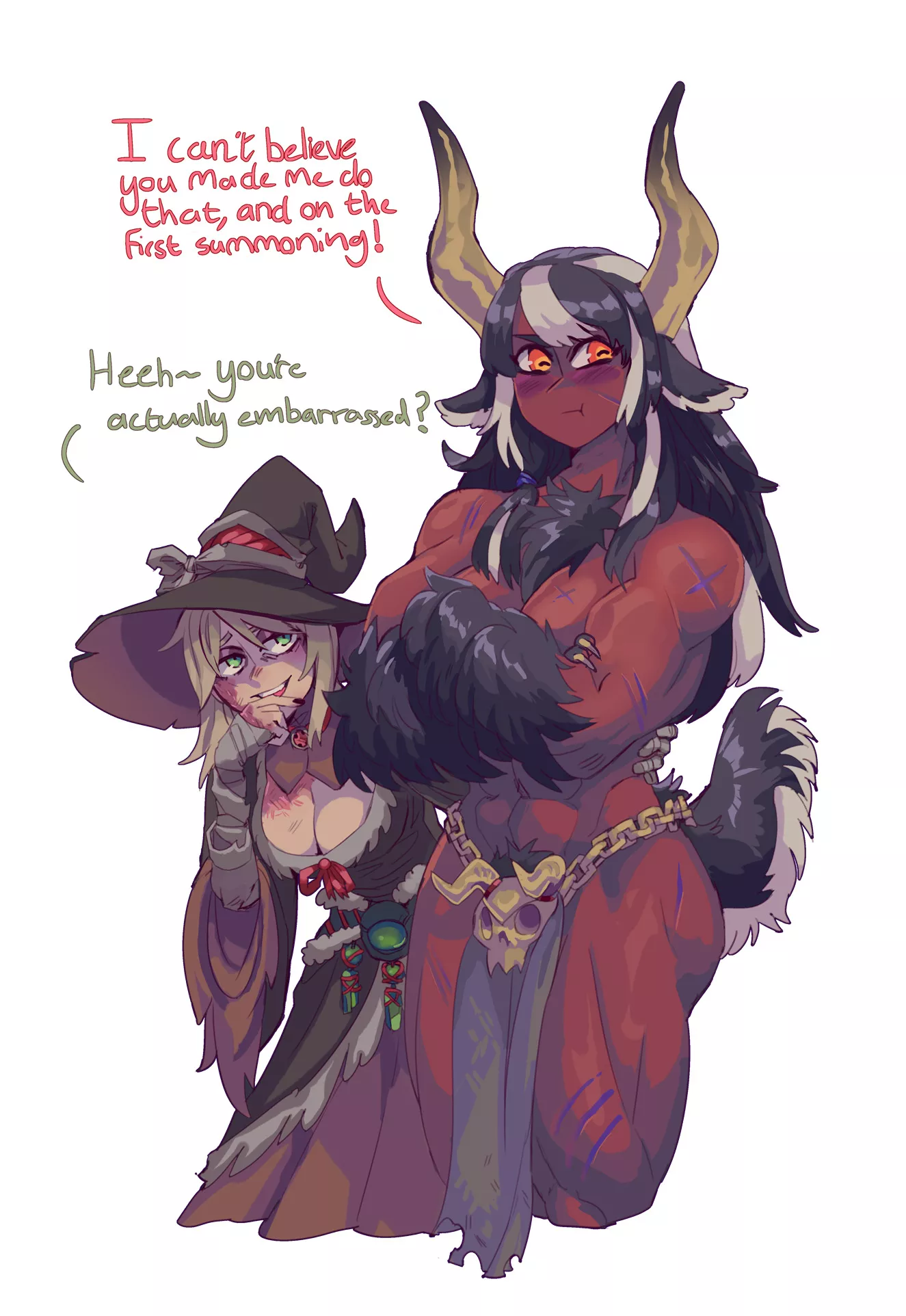 A witch and her summon, by extremely-nervess posted by morapol