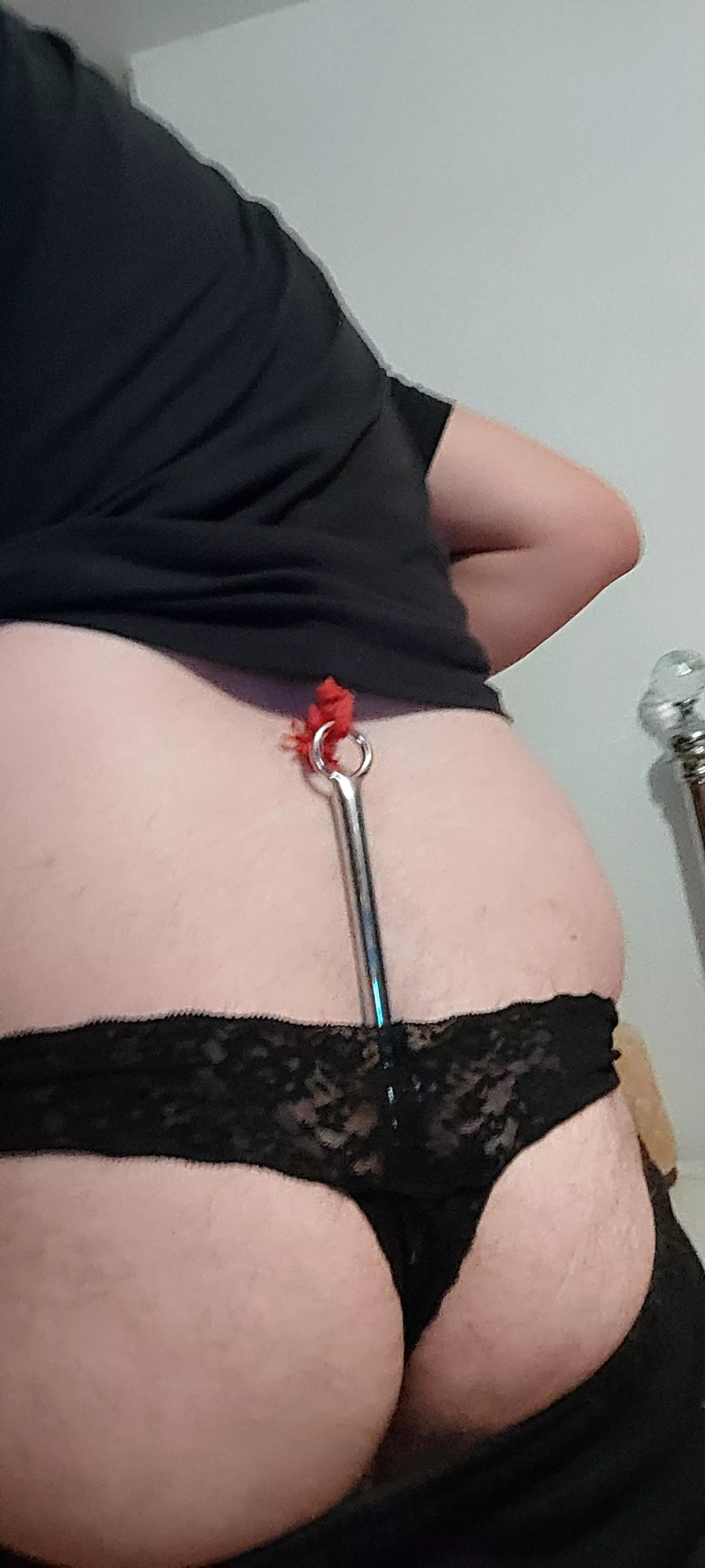 anal hooked with sexy black panties on posted by ruinedbf