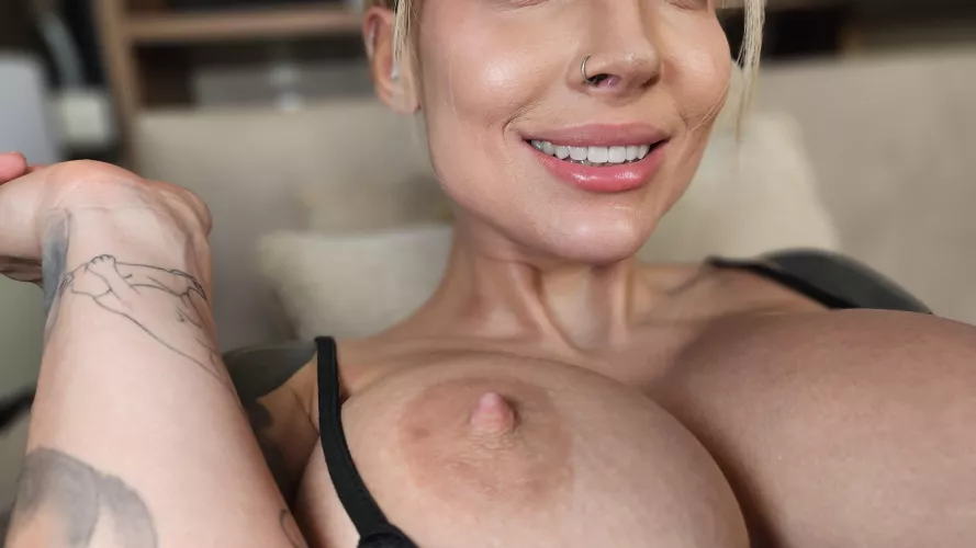 Aren't you attracted to that erect nipple? Do you want a bite? by blonde_angelvip