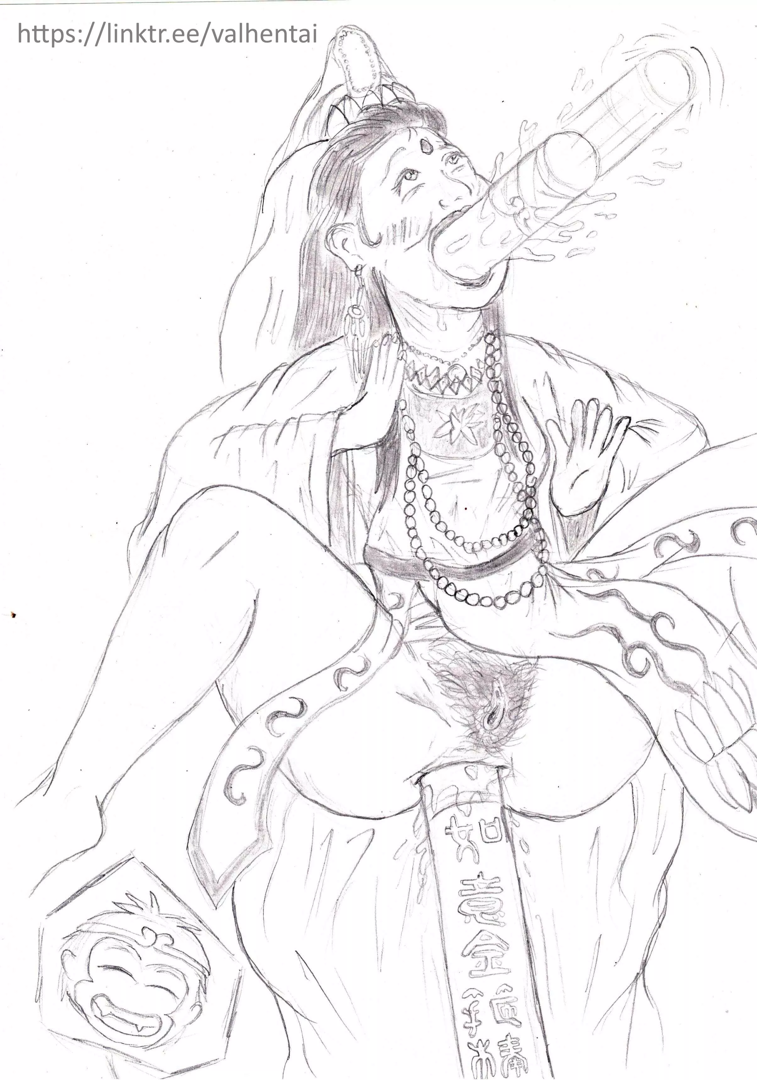 Guanyin having trouble taming Sun Wukong posted by faguoxiangchang