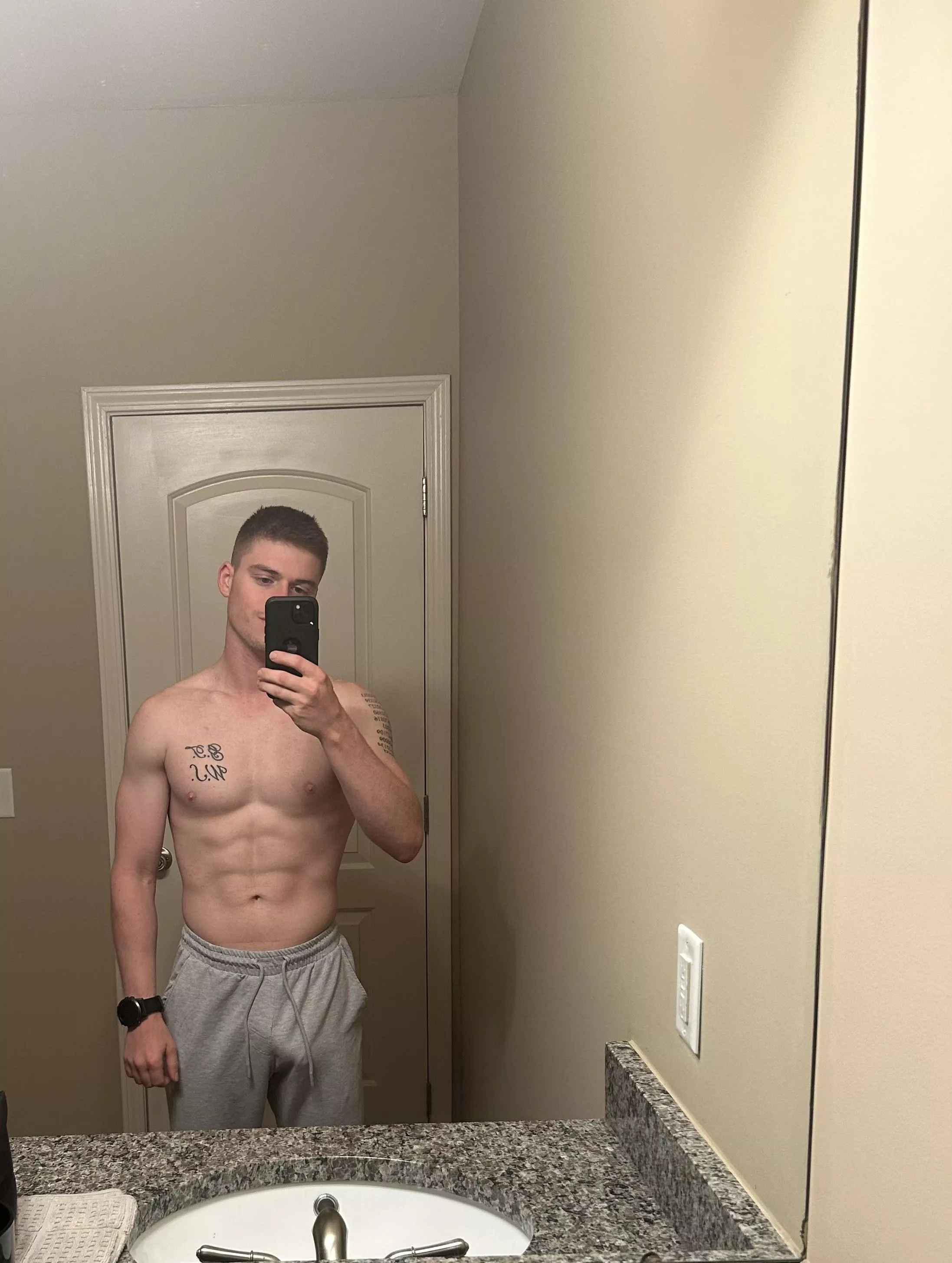 I can’t decide if I should keep these sweatpants posted by MathematicianFew8713