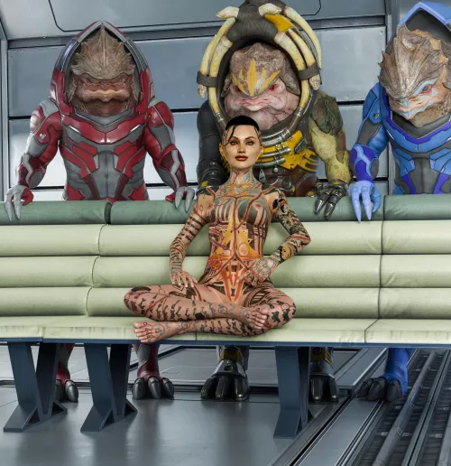 Jack recreating a popular meme from the 21st century, Krogan style (Valanquarstudios) by Braindumbgoon