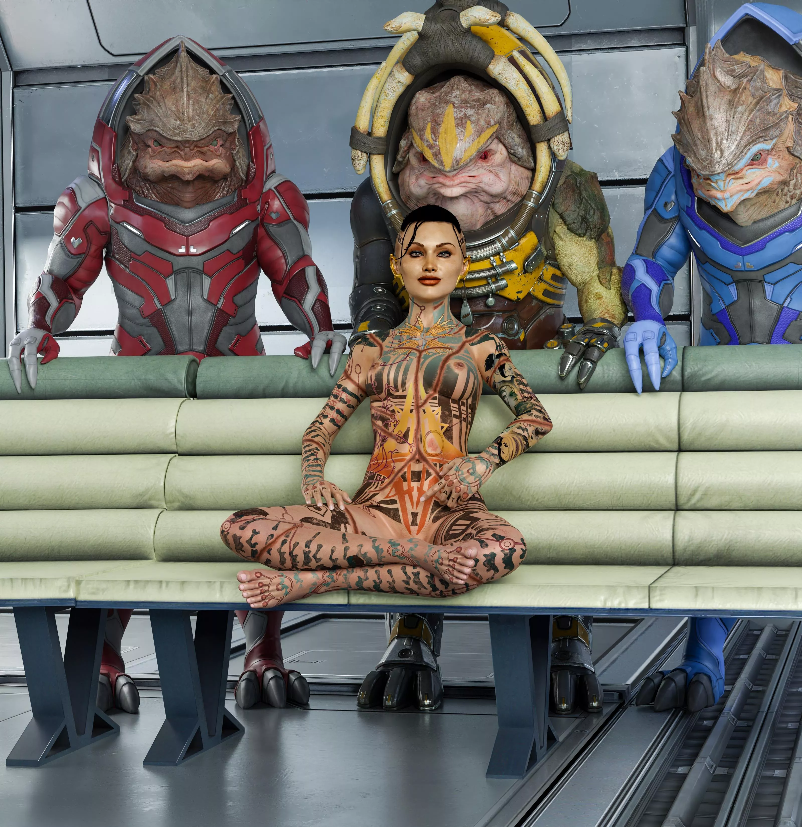 Jack recreating a popular meme from the 21st century, Krogan style (Valanquarstudios) posted by Braindumbgoon