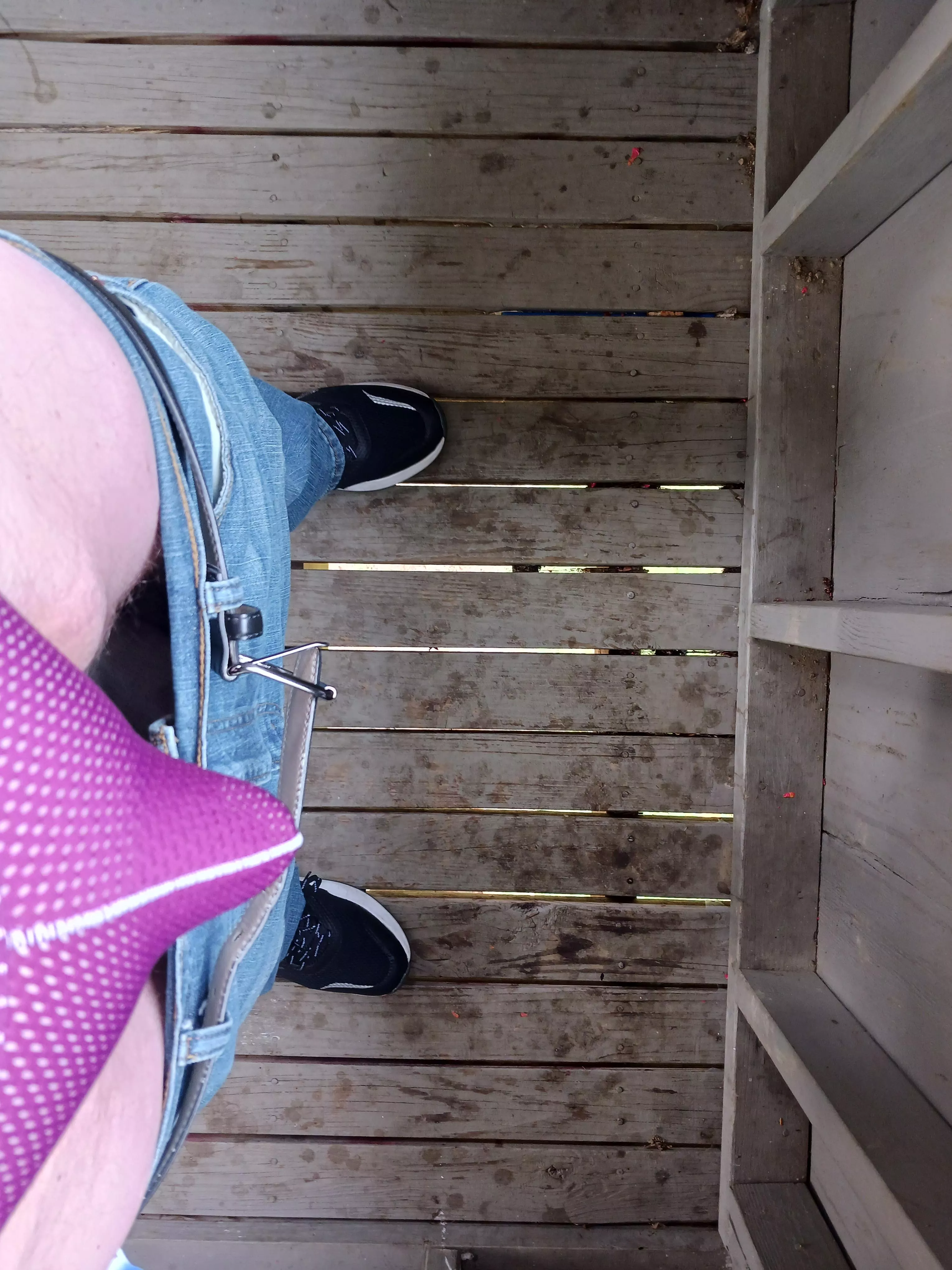 Outside pants dropped wearing a jock posted by Thin_Edge_5024