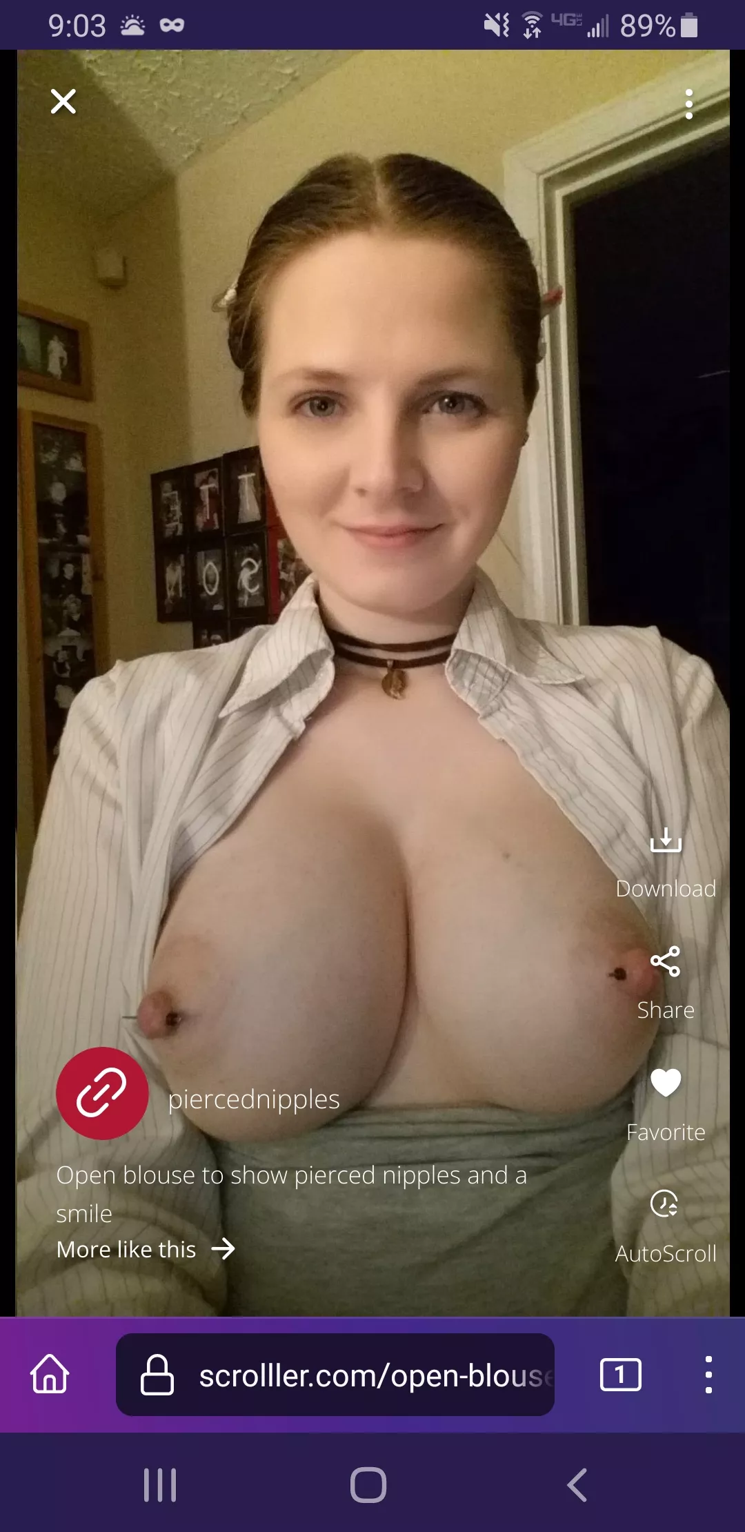 Pierced and smiling posted by Dust45