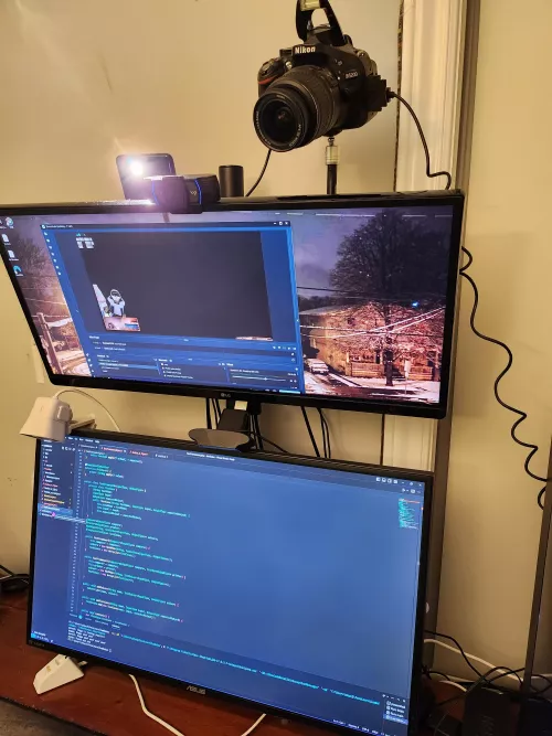 Thanks for all the suggestions on how to safely mount my DSLR. it's no longer held up by dental floss and it looks GREAT!!! by exSkye-Twitch