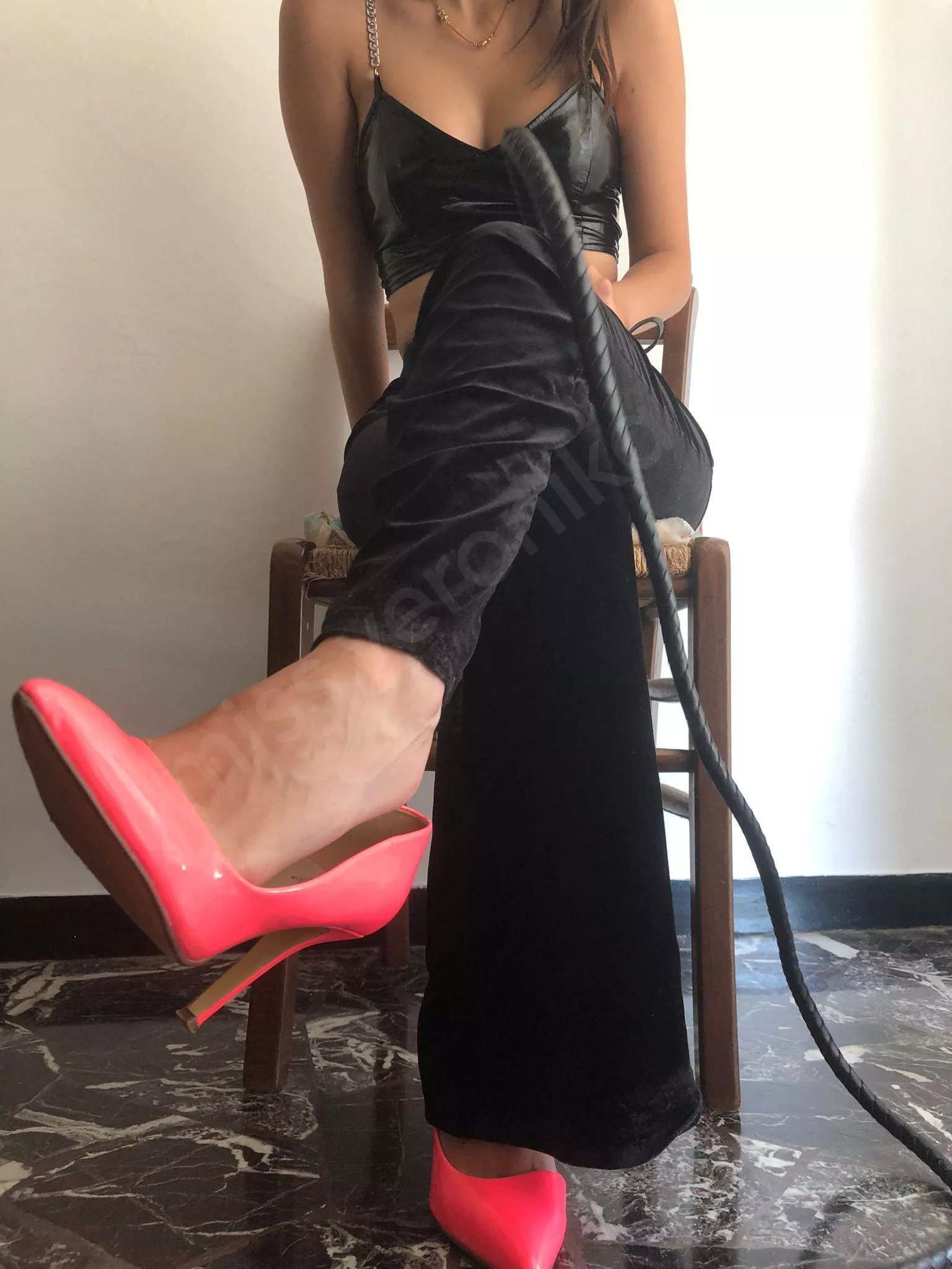 Would you like to try my heel or my whip first slave? posted by Miss_Veronika