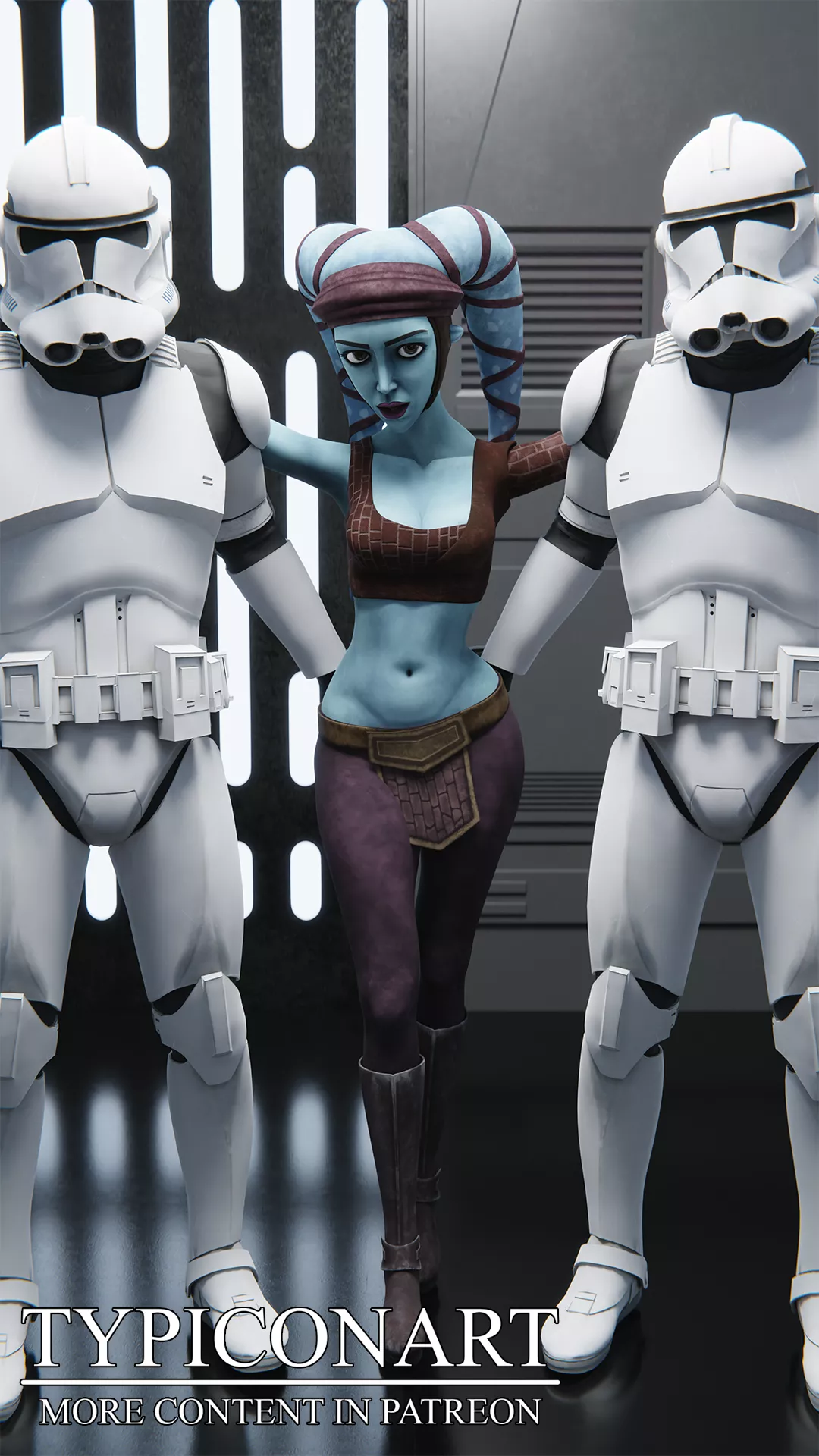 Aayla Secura and her company. (Typiconart) posted by Typiconart