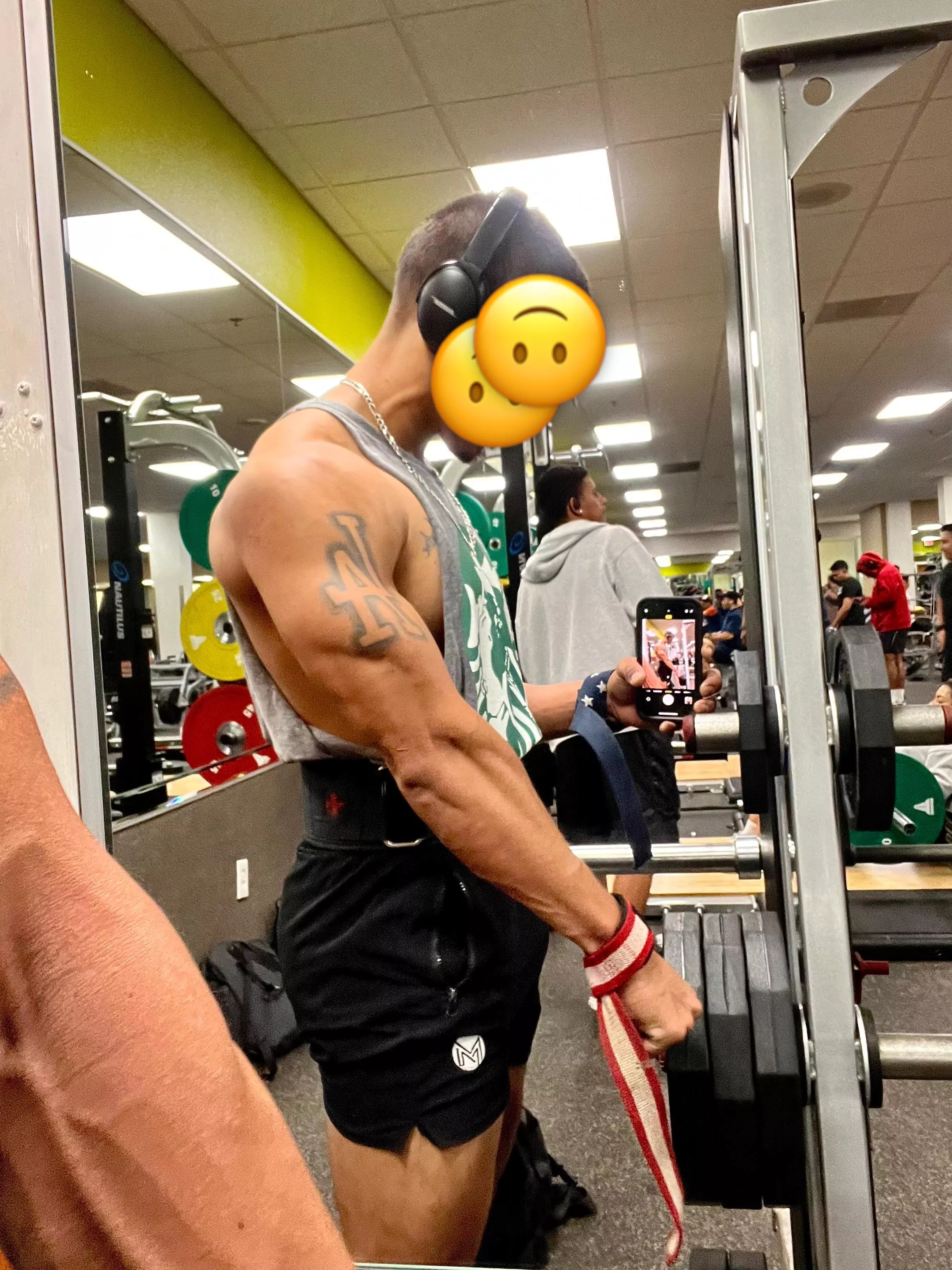 Checking my arms out in the mirror posted by AdonisFit69