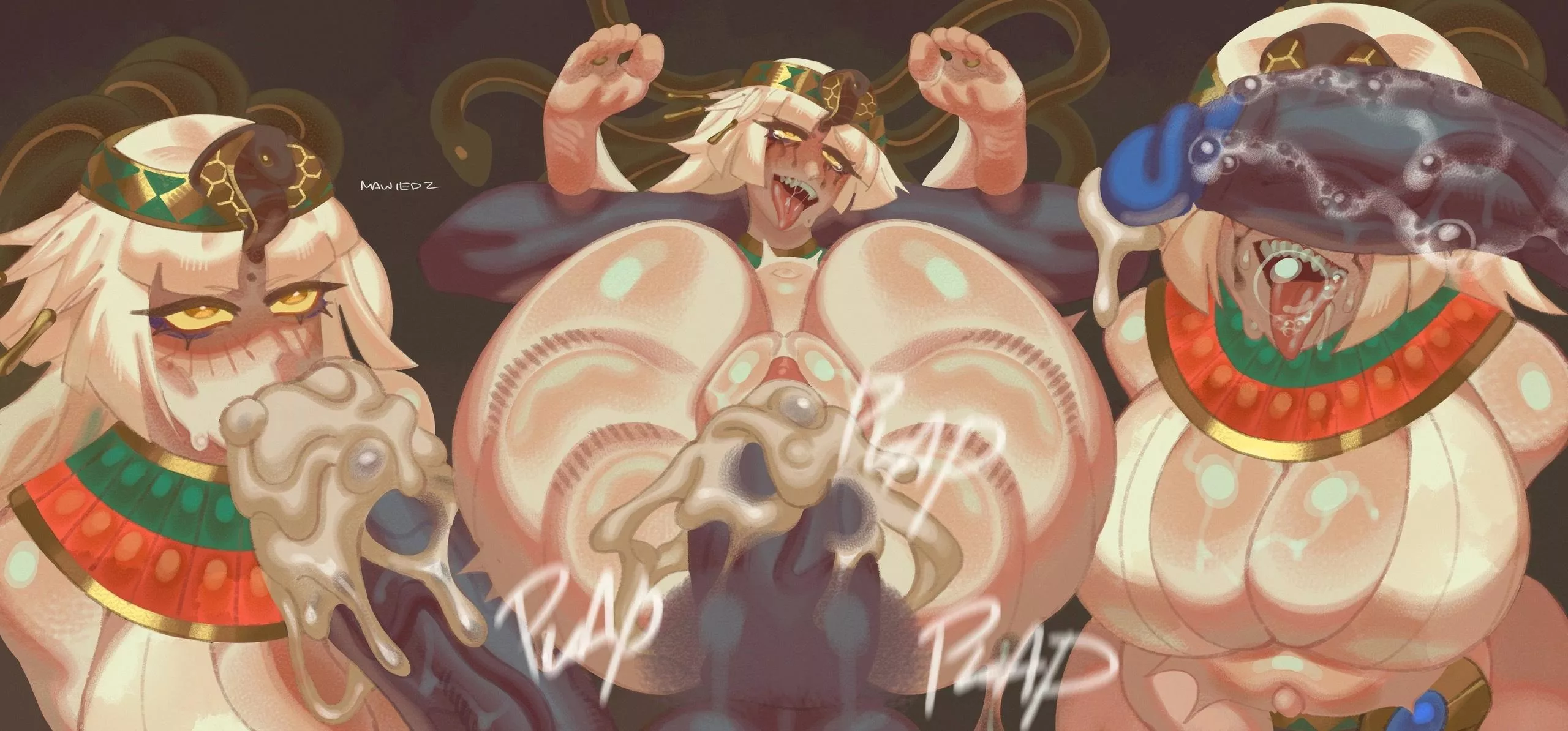 Cleopatra getting broken by Nahobino (Artist: Mawiedz) posted by ToastieNuwaFan