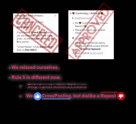 😃 Rule 5 changed. Completely. 🧡💚💜 by CrossPostNetwork