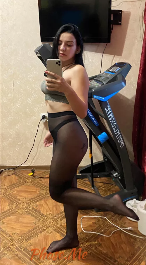 Selfie In Black Pantyhose by bubblybiggon