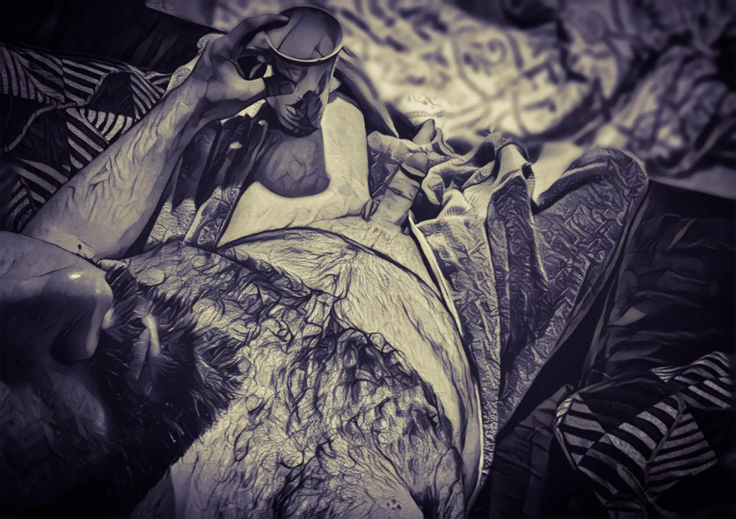 Showered, relaxing and morning brew a good start to the day. posted by jsc_4_u