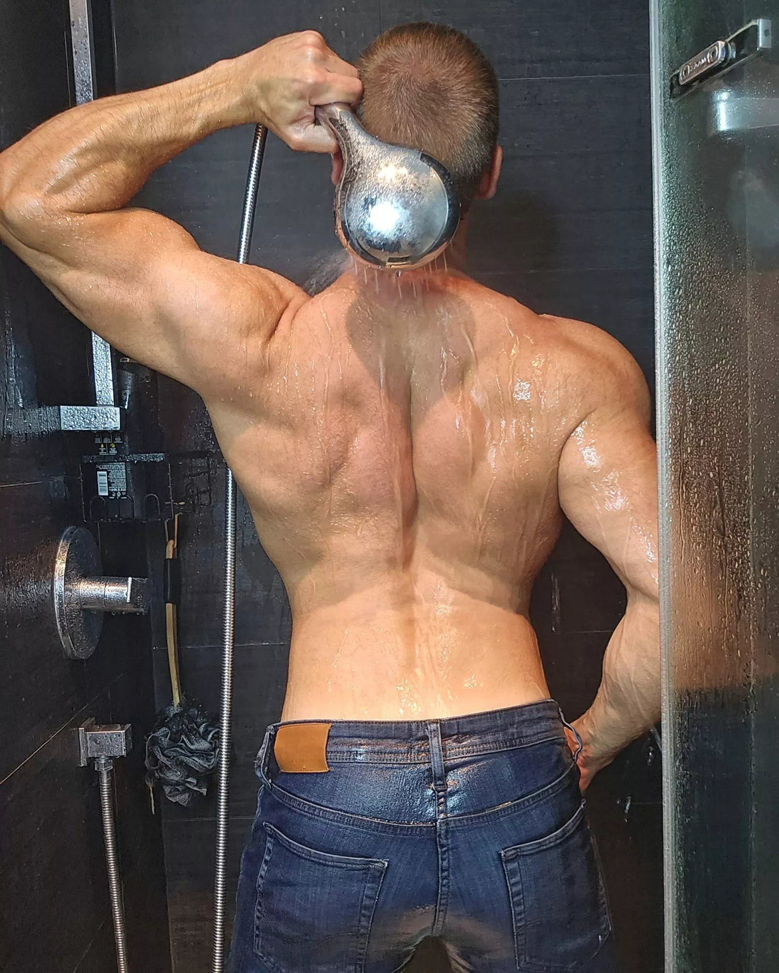 Washing my clothes 👖🚿 posted by John_fitness91