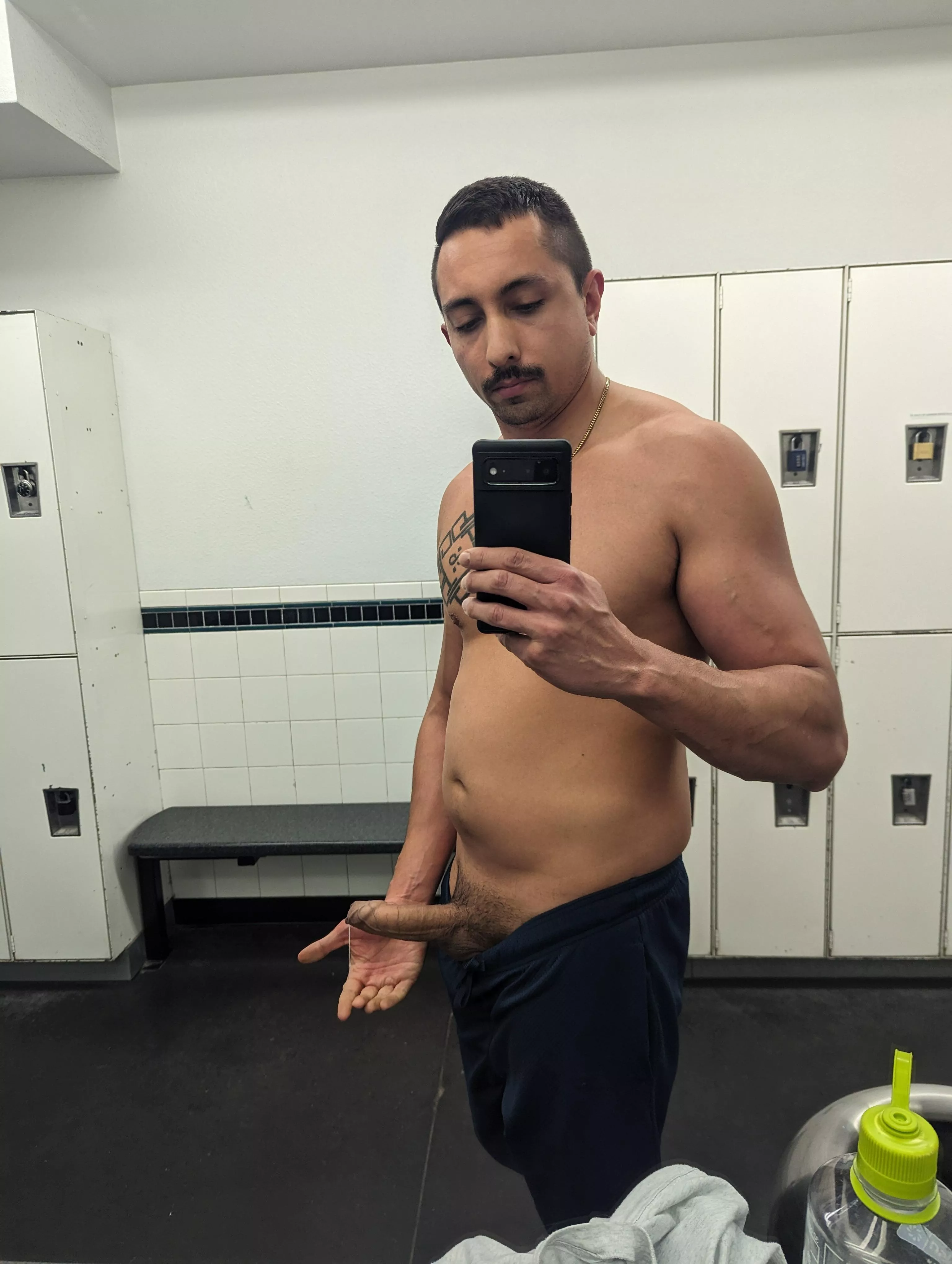 Accidentally started dripping cum in the locker room posted by probablyforsure