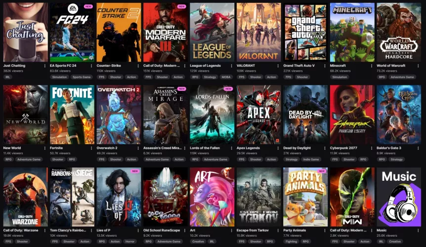 I don't get it - Dota is the only game I ever watch, so why isn't it on my Browse homescreen? It also has more viewers currently than any of these games by blizeH