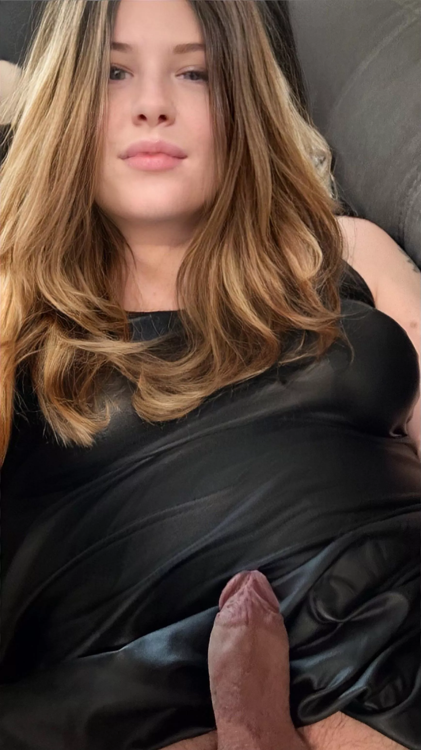 Just laying around in my dress 😉 posted by Ilovetoshow