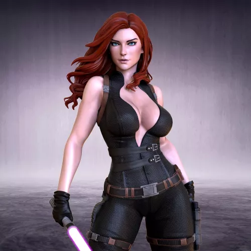 Mara Jade I did for 3D print (OXO3D Printing) by animeoxo3d