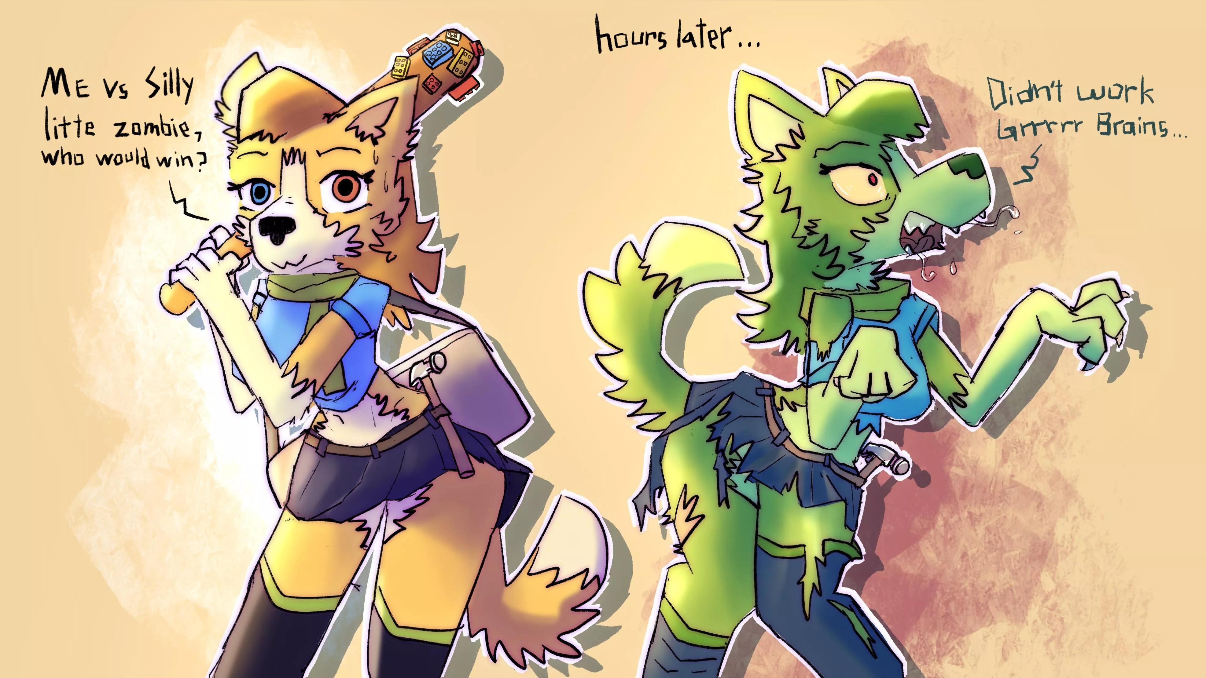 Silly zombie [Original] posted by CollieStalks