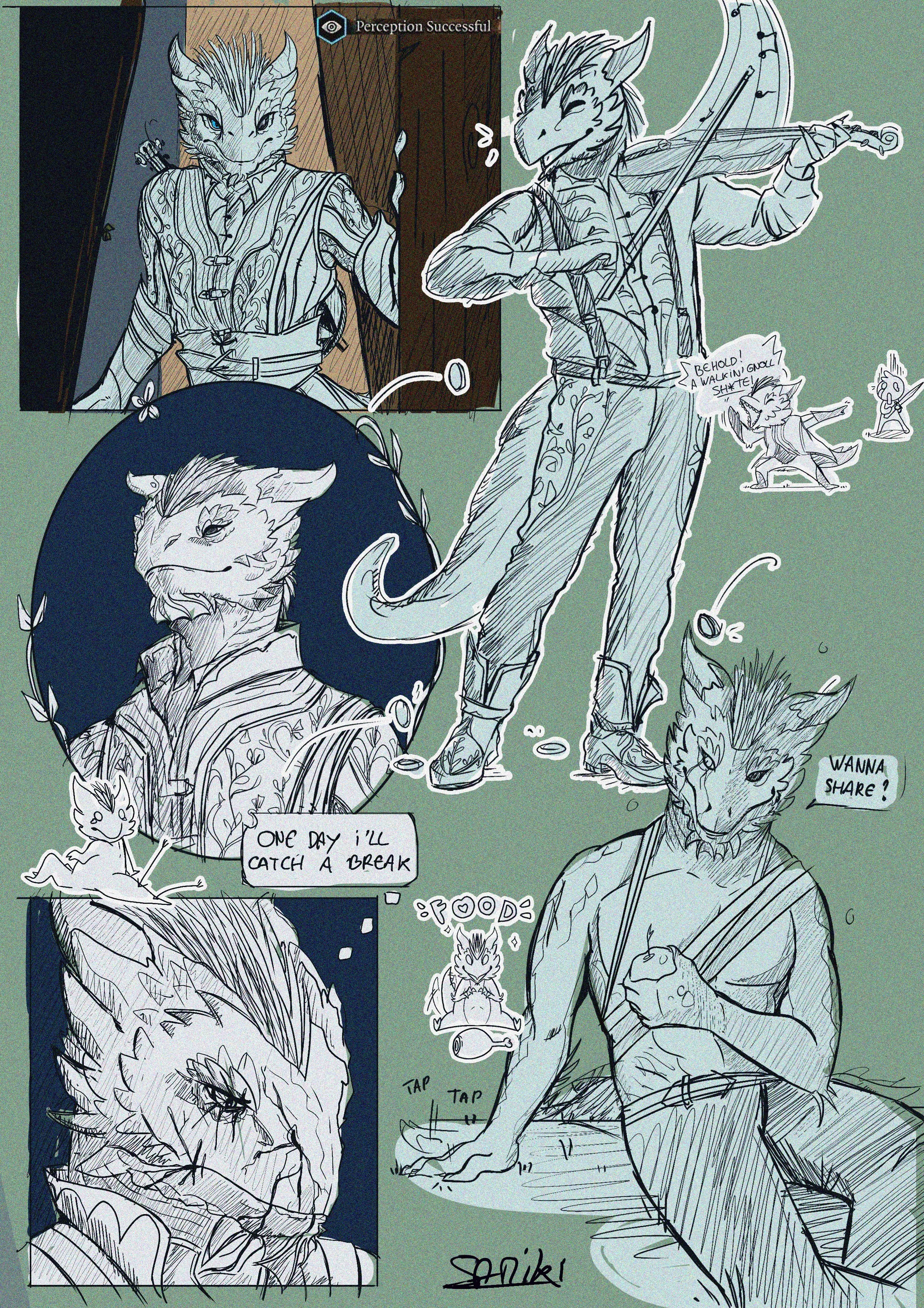 This is just a wip but how much do you think I should charge for a sketch page like this? Will be flat colored. Yes this is my oC from BG3 <3 posted by S4miki