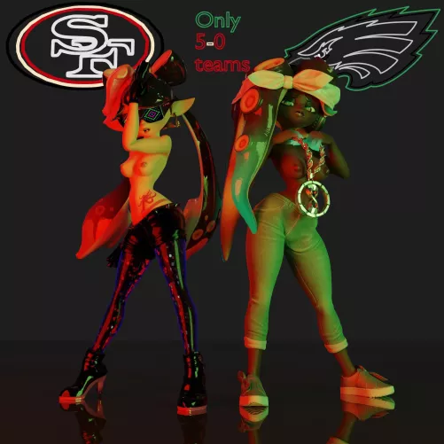 An unstoppable squid and an immovable Octo [TealGerudo] [OC] by ASharkMadeOfTeal