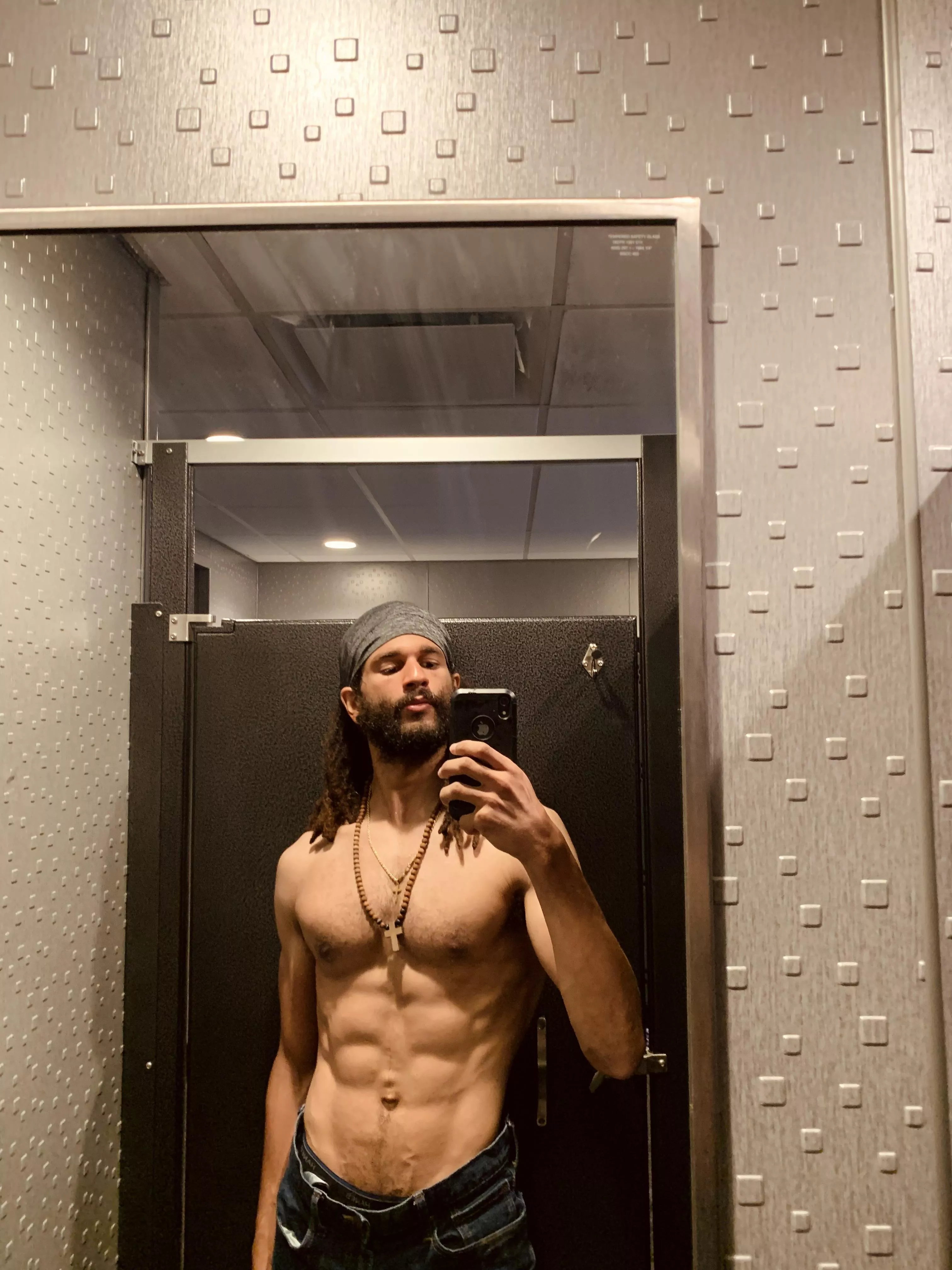 blue jeans and gray cap posted by kaymakesbeats