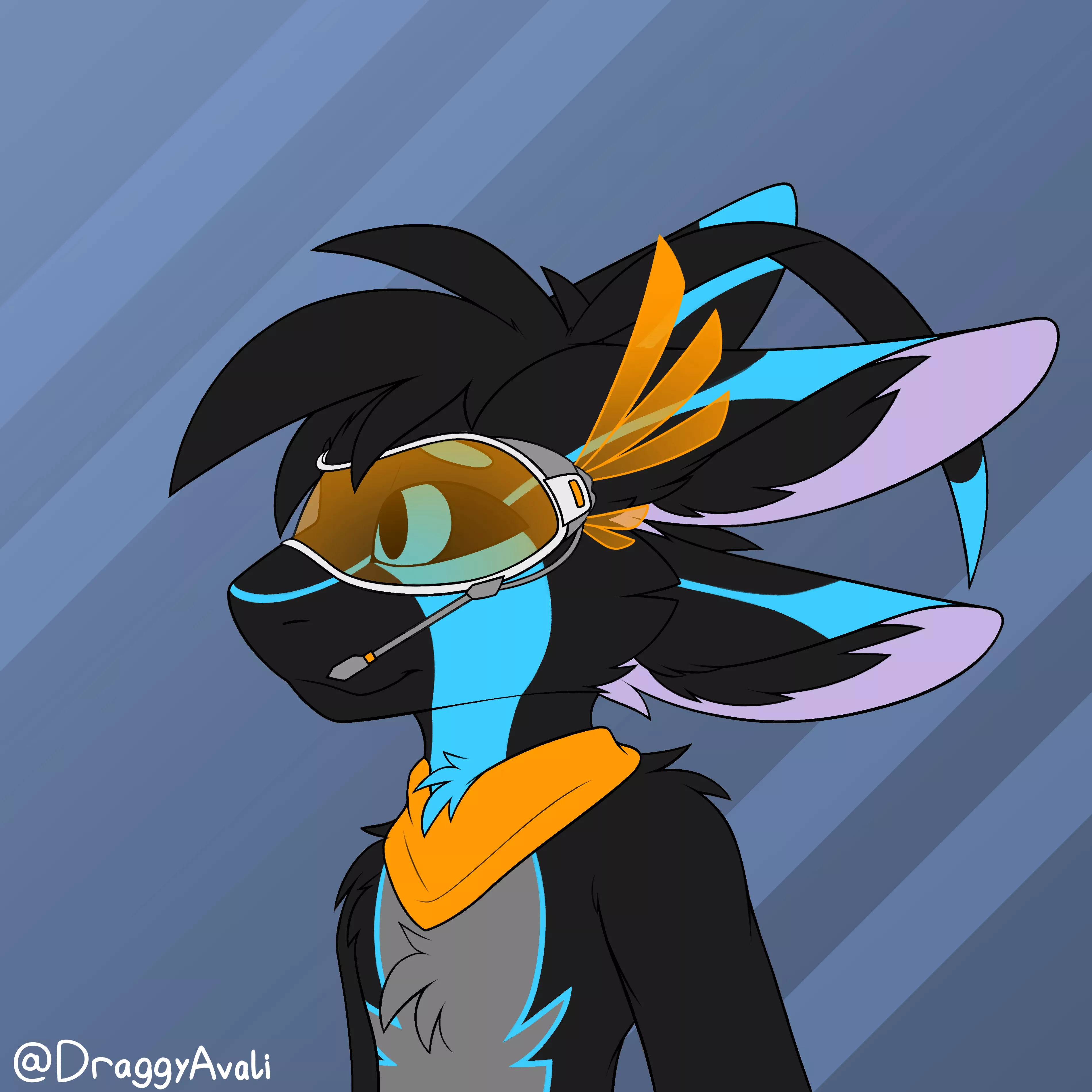 Got some new art of my avali sona (art by draggyavali) posted by bowthedragon