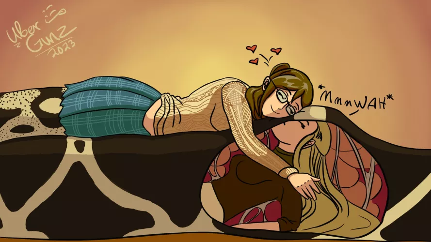 {Image} A good night kiss [Oral vore] [safe] [same size] [x-ray vision] [F/F] (OC) (creator is: xXUberGunzXx) by xXUberGunzXx