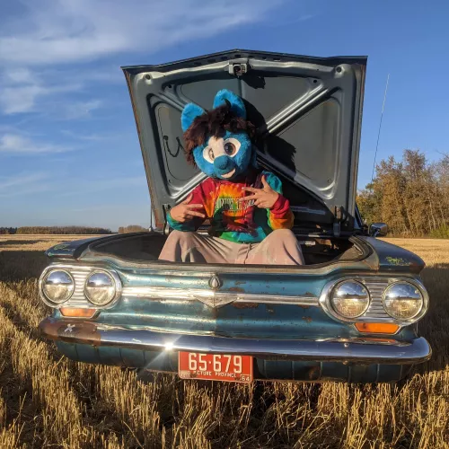 When your car matches your fursuit by Fenix_Pony