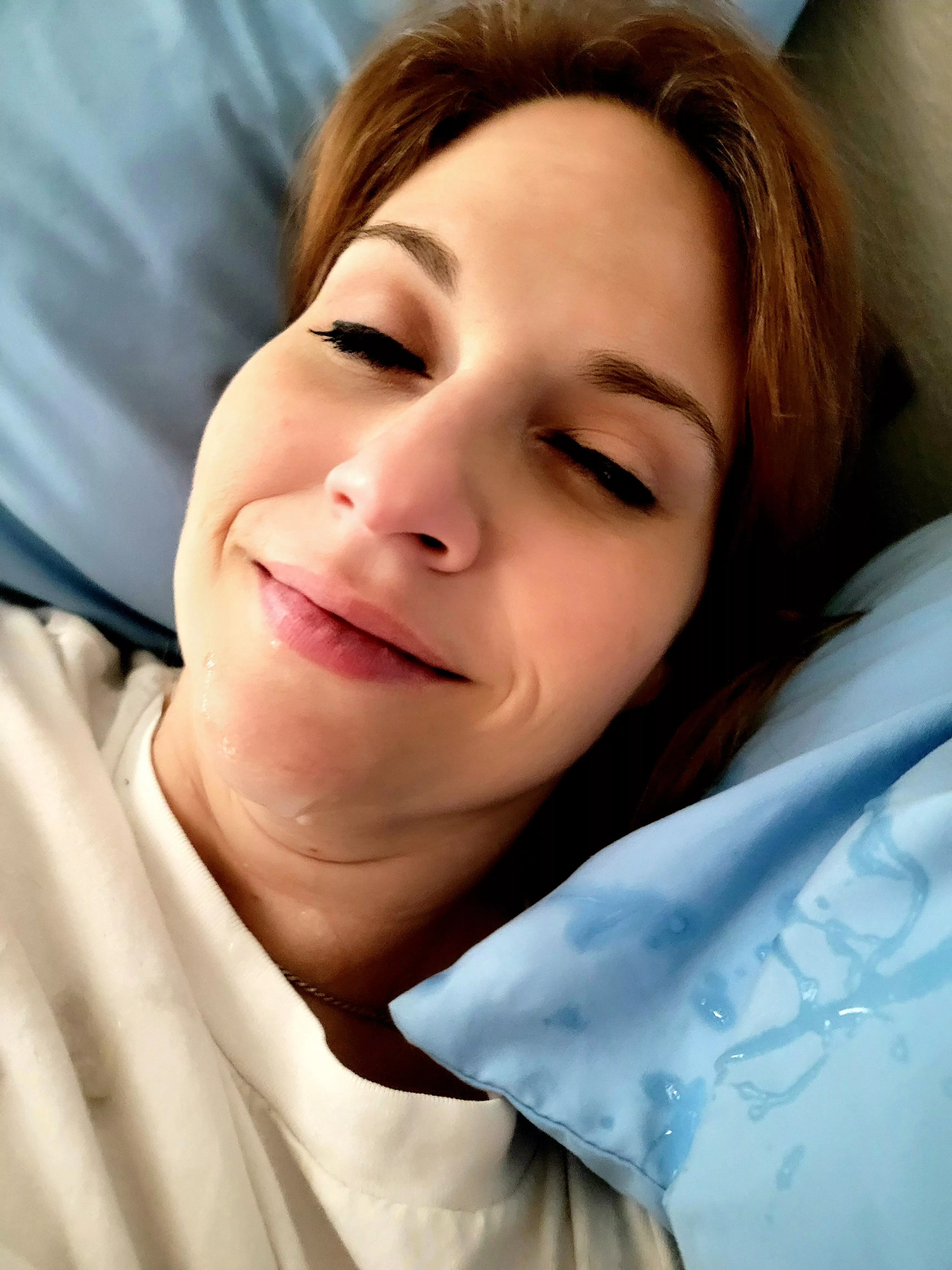 You know what would have been nice... if he got more on my face than he did the pillow for once posted by AngelMoonBaby77