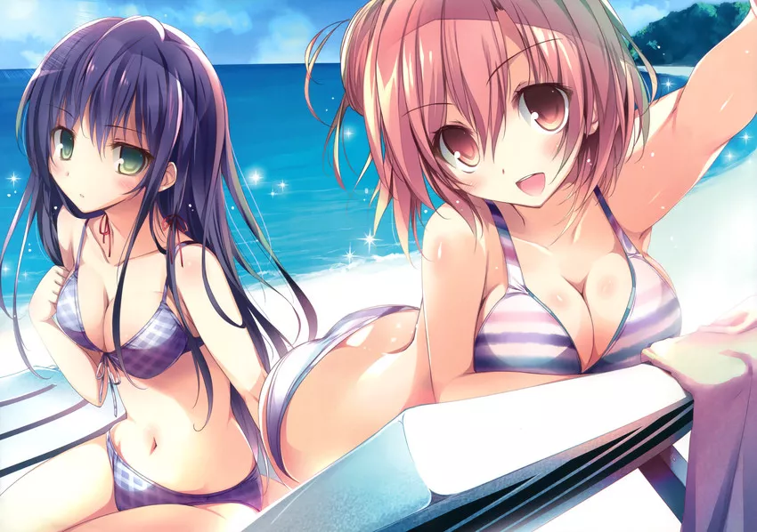 Yui and Yukino at the beach [Karory] posted by IrrelevantGuy_