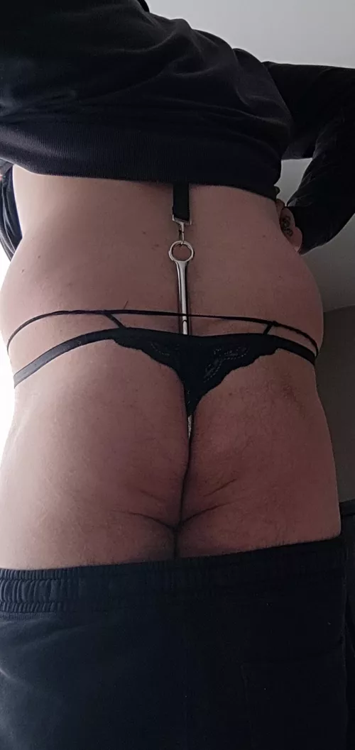 Anal hooked with sexy black panties on by ruinedbf