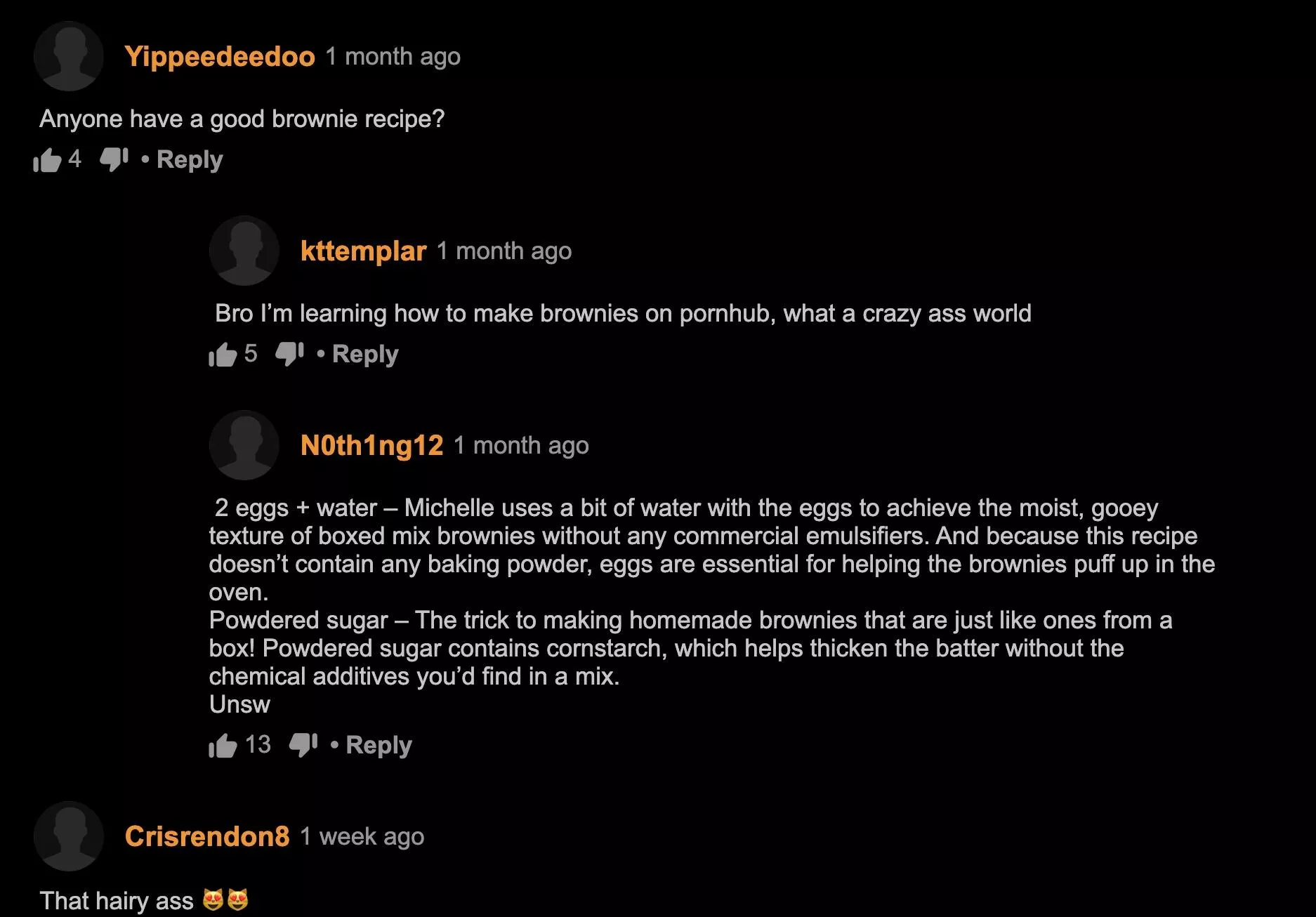 Brownie Recipe posted by fauxmannn