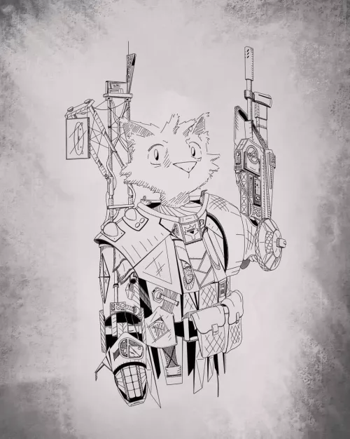 Cyberpunk cat by TheDidgerman