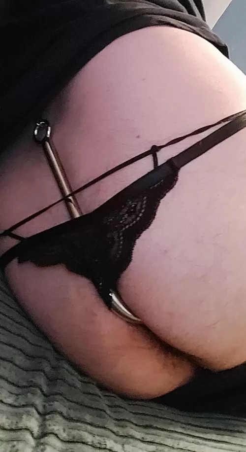 Love these sexy black panties and anal hook in my ass by ruinedbf