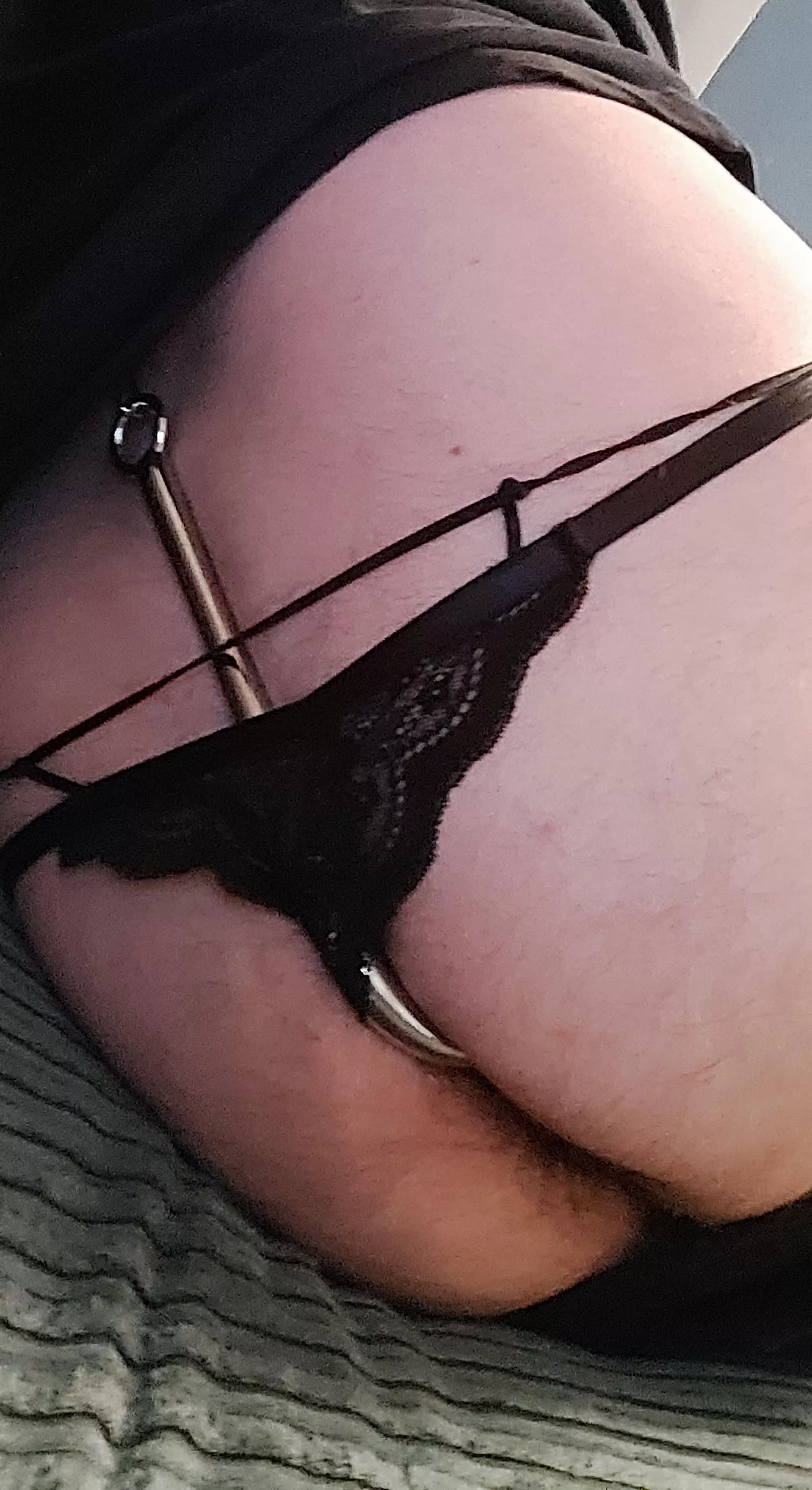 Love these sexy black panties and anal hook in my ass posted by ruinedbf