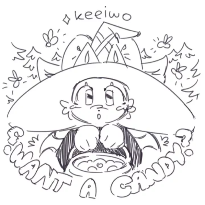 opinions about this sketch as a future halloween ych? •ᴥ• posted by kamysh_meow