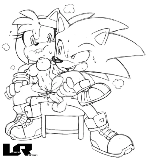 Sonic and Amy having a GOOD time. by NeedlemouseTyper455