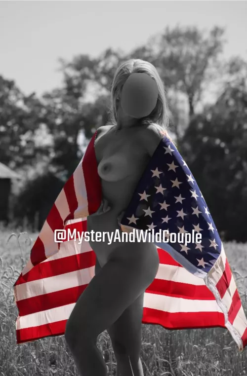 Wife and I had a patriotic photo shoot? Should I post more? by MysteryAndWildCouple