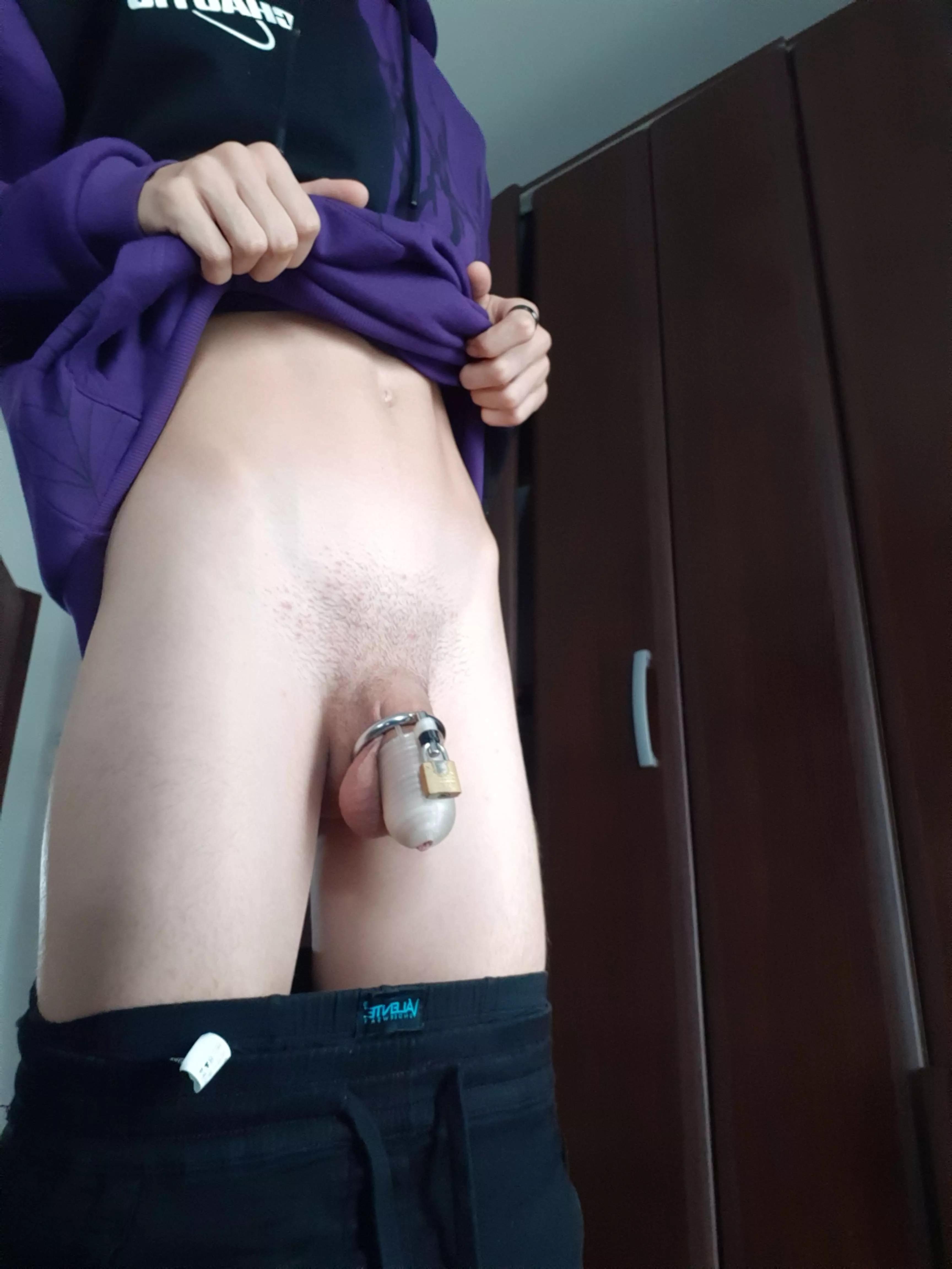 Got a new cage, how does it look on me? posted by chastitylover6