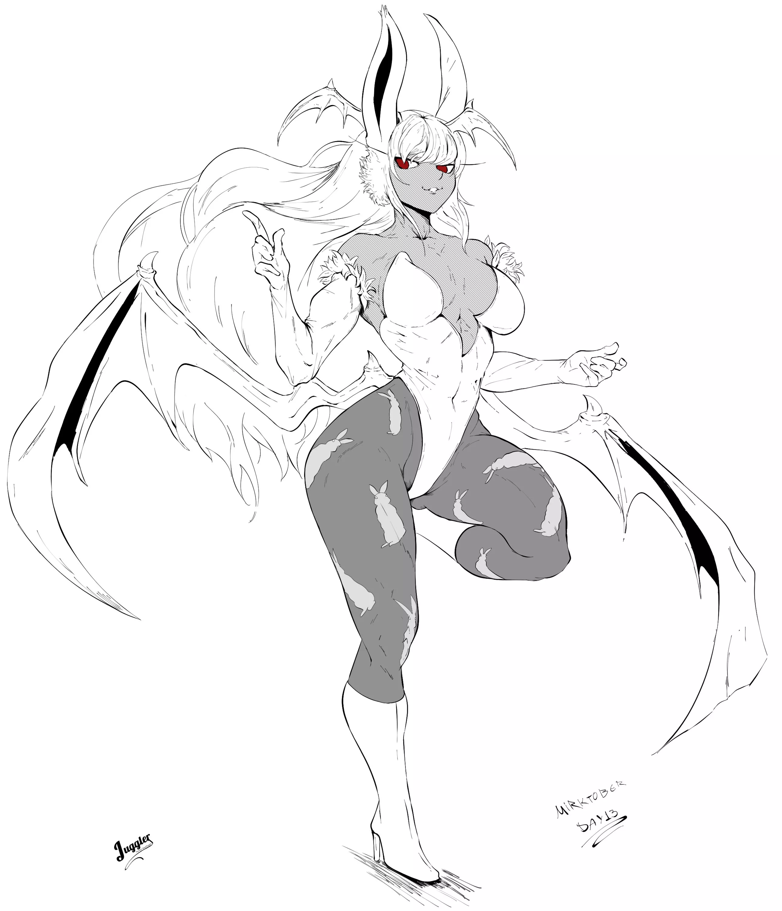 Mirko as Morrigan (@Sun_Juggler) [My Hero Academia] posted by TheTMoneyMan